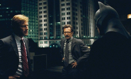 The Dark Knight Harvey Dent Aaron Eckhart, Gary Oldman Commissioner Gordon and Batman Christian Bale